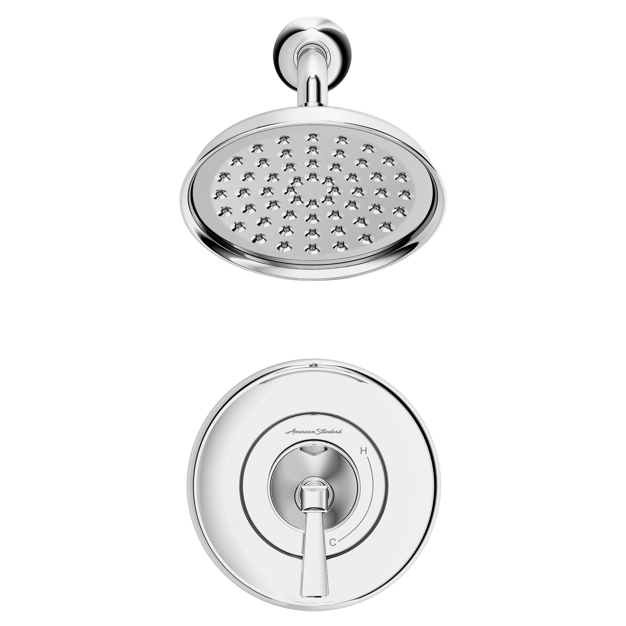 Rumson One Handle Shower Only Trim Kit with Valve POLISHED CHROME